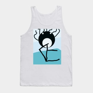 Baby With Foot Stick Figure Tank Top